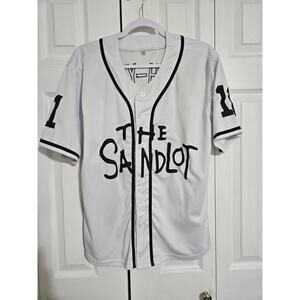 The sandlot small white button up #11 yeah-yeah jersey